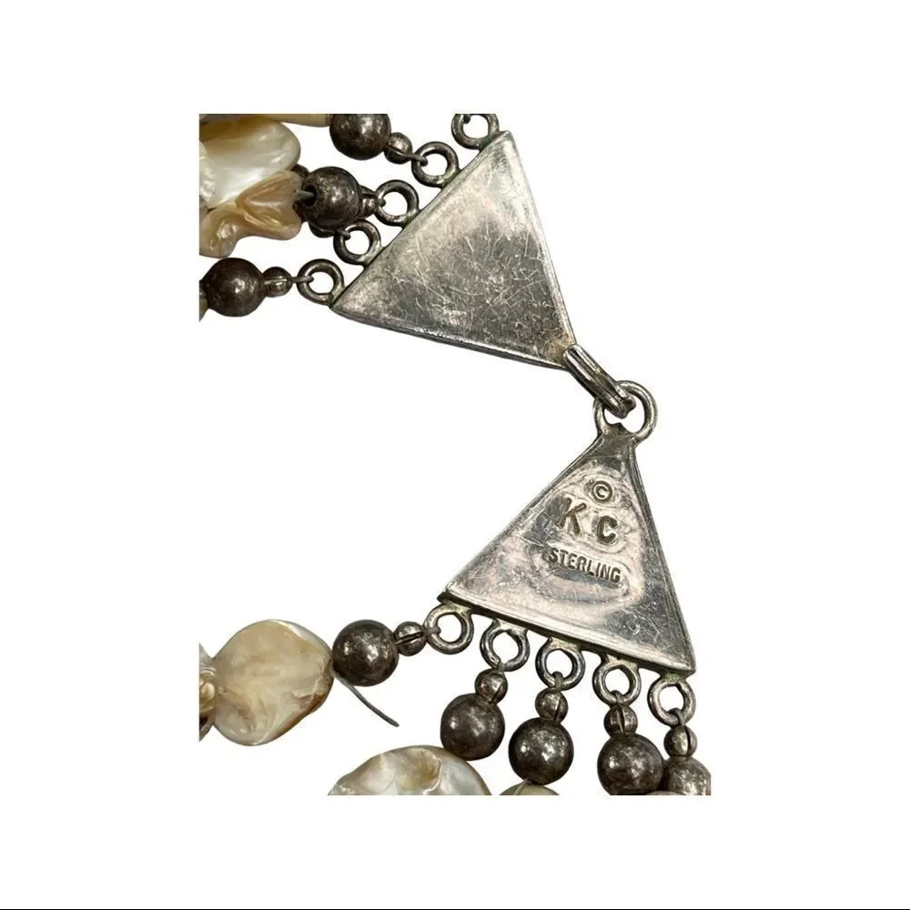 • Mother of Pearl Five Strand Necklace •